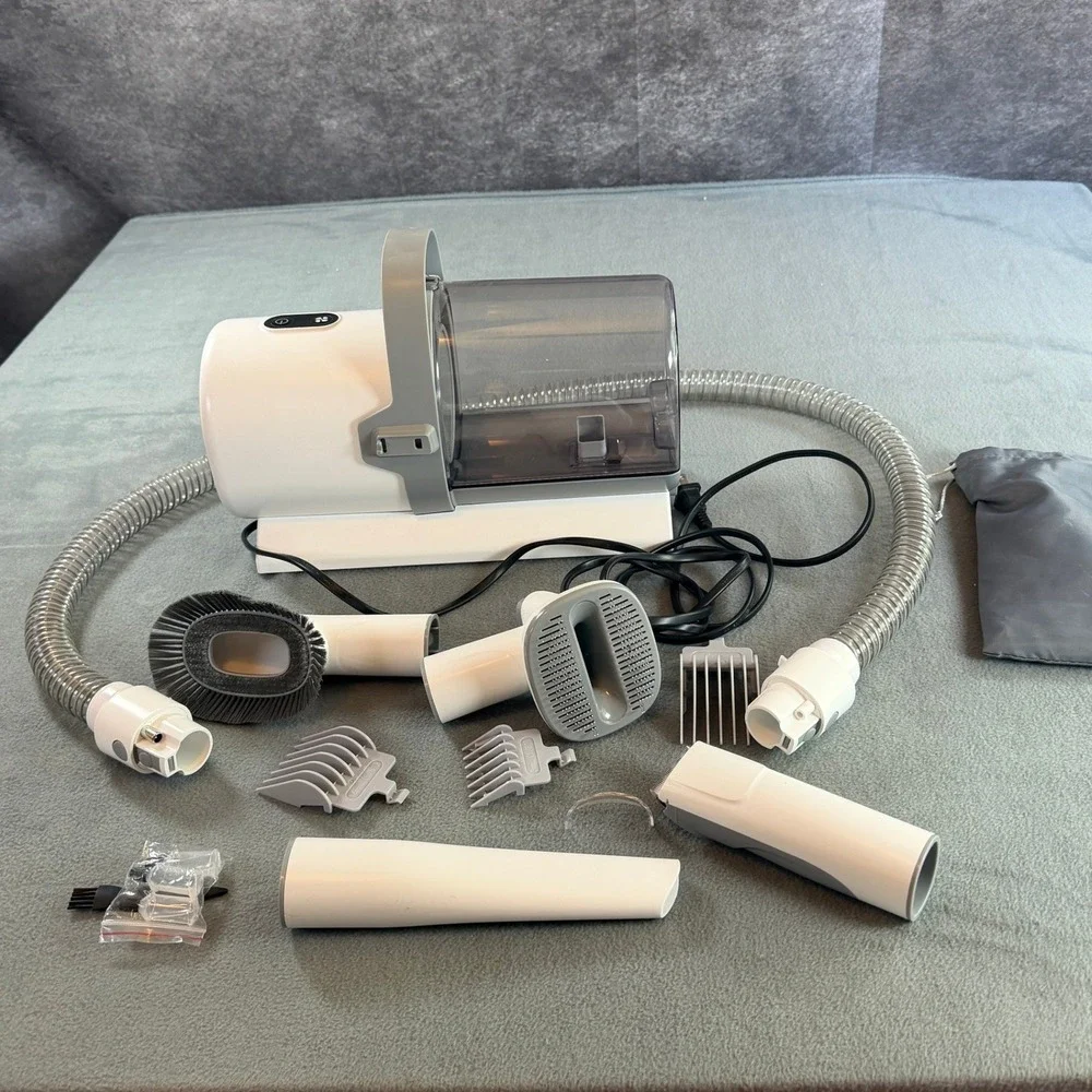 FIXR Dog Grooming Vacuum 12000Pa Low Noise Pet Grooming Kit with Hair Clippers